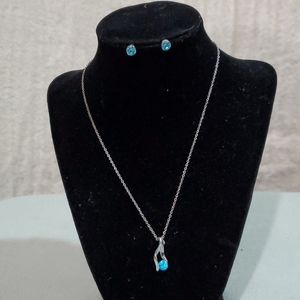 Wishbone Necklace and Earrings Set